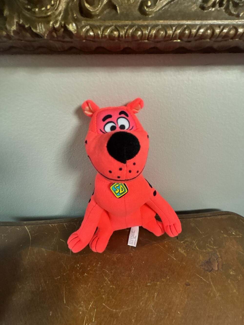 Toy Factory Scooby-Doo Fluorescent Neon Orange / Pink Plush Stuffed Animal 9"
